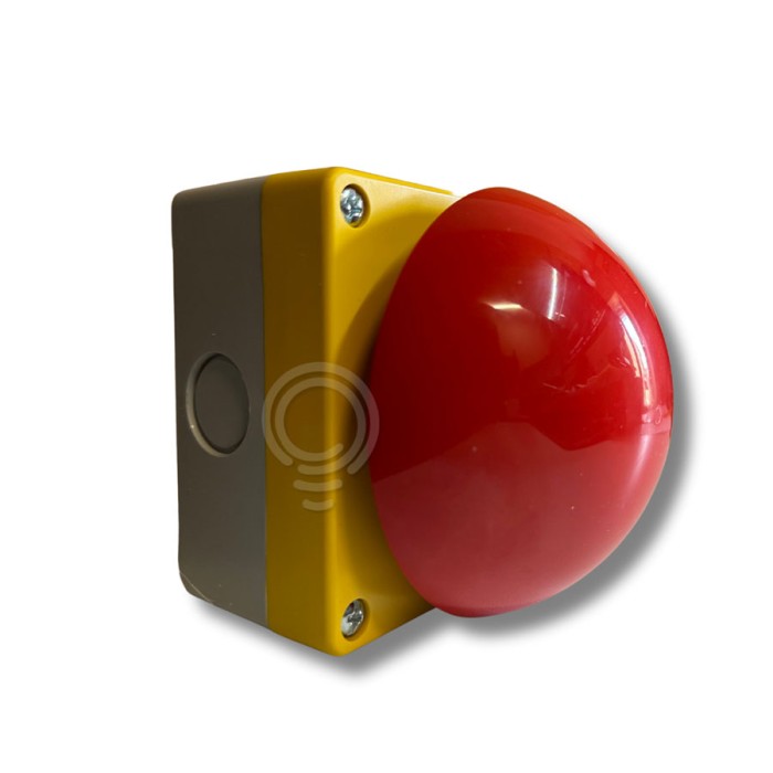 Pulsante di emergenza con fungo rosso di diametro 94mm...