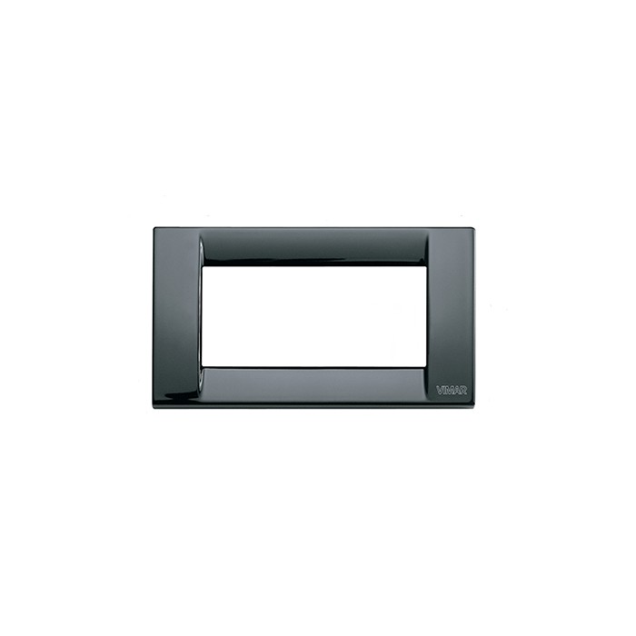 Placca classica 4moduli nero serie Idea Vimar 