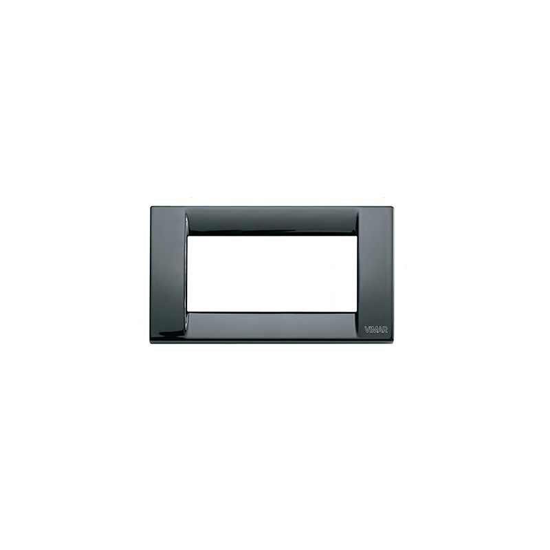 Placca classica 4moduli nero serie Idea Vimar 