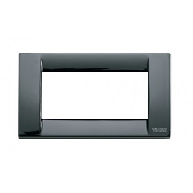 Placca classica 4moduli nero serie Idea Vimar 