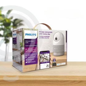 Philips Welcome Eye Look Sicherheitskamera für den Alltag, 2K Ultra HD Autotracking