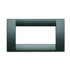 Placca classica tecnopolimero 4moduli verde smeraldo idea Vimar