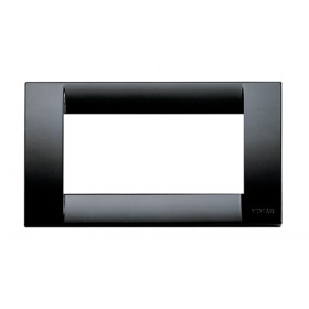 Placca idea tecnopolimero classica 4 moduli Nero 1674416 Vimar