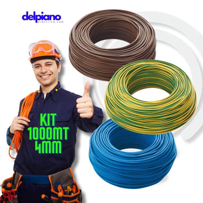 Kit cavo unipolare sezione 4mm la soluzione perfetta per impianti elettrici sicuri e affidabili