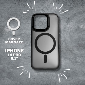 Mattes Cover mit MagSafe für iPhone 14 Pro schwarz Robuster Schutz und eleganter Stil