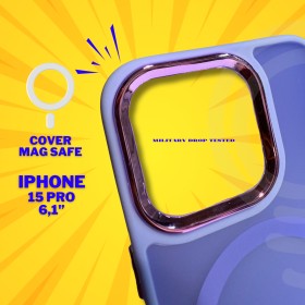 Cover Opaca VIOLA per iPhone 15 Pro Tranquillità Assoluta con Protezione Military Drop Tested
