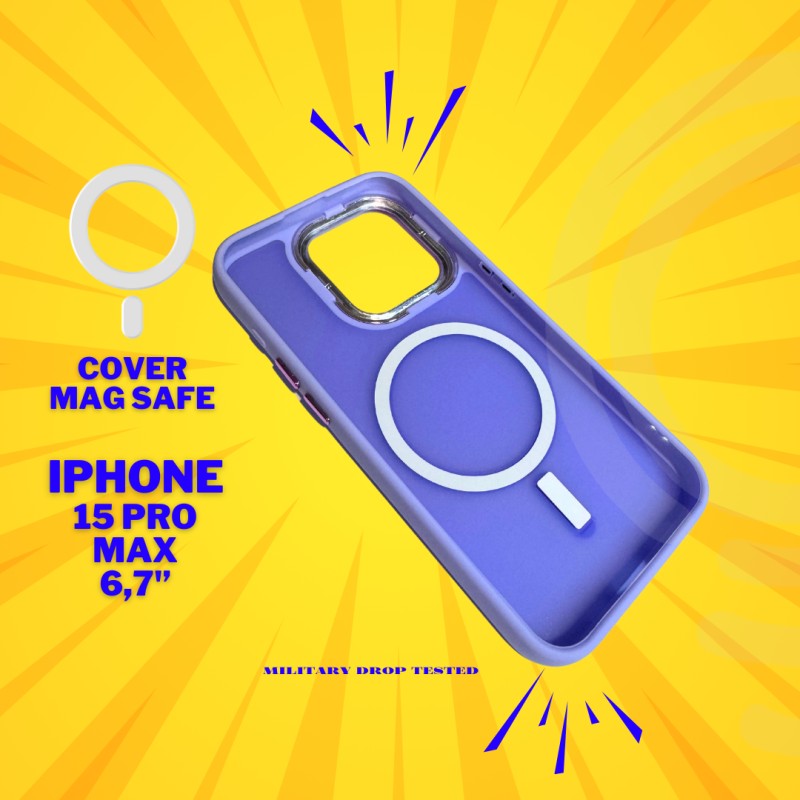 Mattes MagSafe Cover iPhone 15 Pro Max Lila...