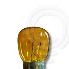 Lampada incandescenza piccola pera gialla 3c e14 230v tubolare