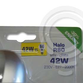 Lampada spot faretto R80 60w e27 230v 