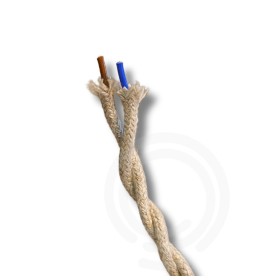 Chandelier cable braided silk fabric 2x0.75mm jute rope