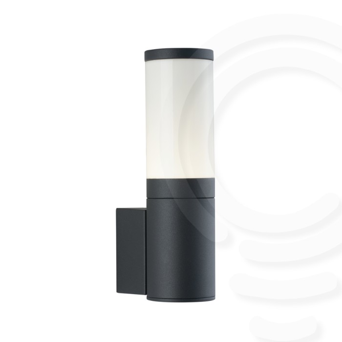 Anthracite LED wall light 13w 1440lm 4000k ip54 7x10 5x25cm