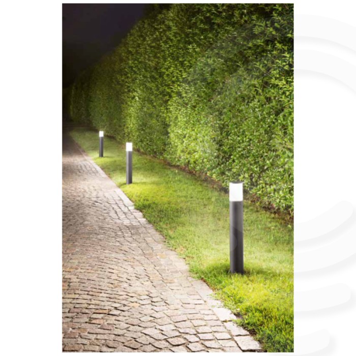 Led-p65 anthracite led pole 13w 1440lm 4000k ip54 13x65cm 2