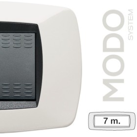 Placca modo 7 posti bianco perla 39tc307 master