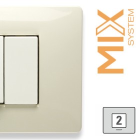 Placca mix 2posti bianco safari 21mx282 master