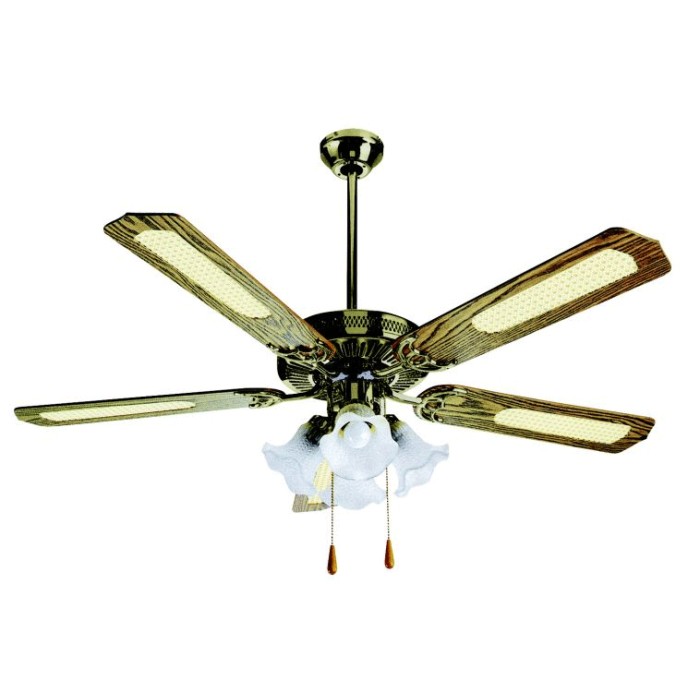 Ventilatore da soffitto  legno 4luci 70900 ws525c4l 3vel.
