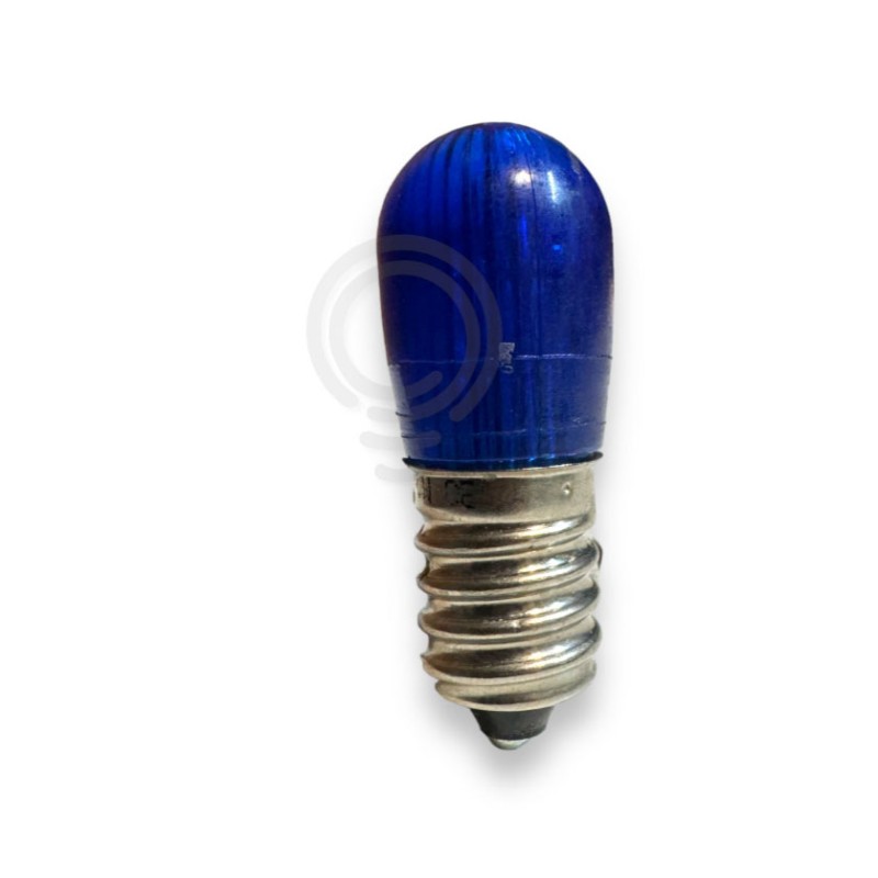 Lampada a led luminaria BLU E14 2.4w 19x47 10-36v natalizio 