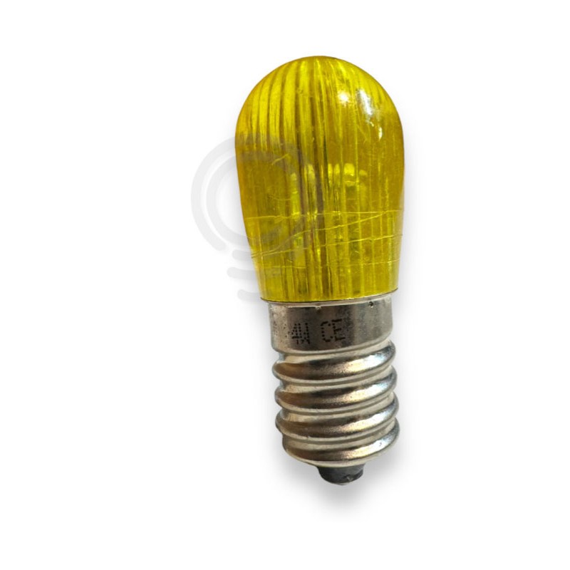 Lampada a led luminaria GIALLO E14 2.4w 19x47 10-36v natalizio 