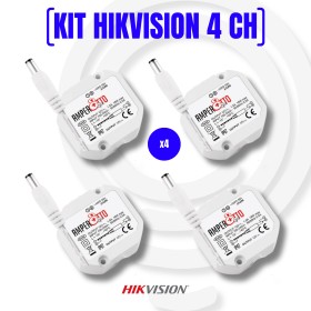 Kit videosorveglianza canali 4 turret 4 pezzi da 2megapixel 1 fvr turbo had hiwatch series 4 aliment