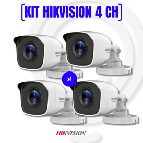 Kit videosorveglianza canali 4 turret 4 pezzi da 2megapixel 1 fvr turbo had hiwatch series 4 aliment