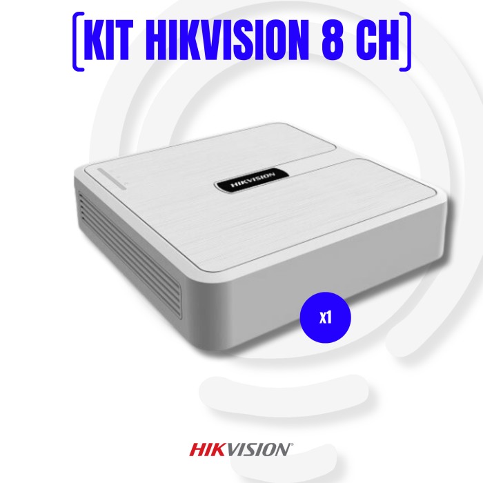 Kit videosorveglianza a 8 canali 8 telecamere bullet 2 mpx 1 dvr turbo hd hi watches series 8 alimen 2