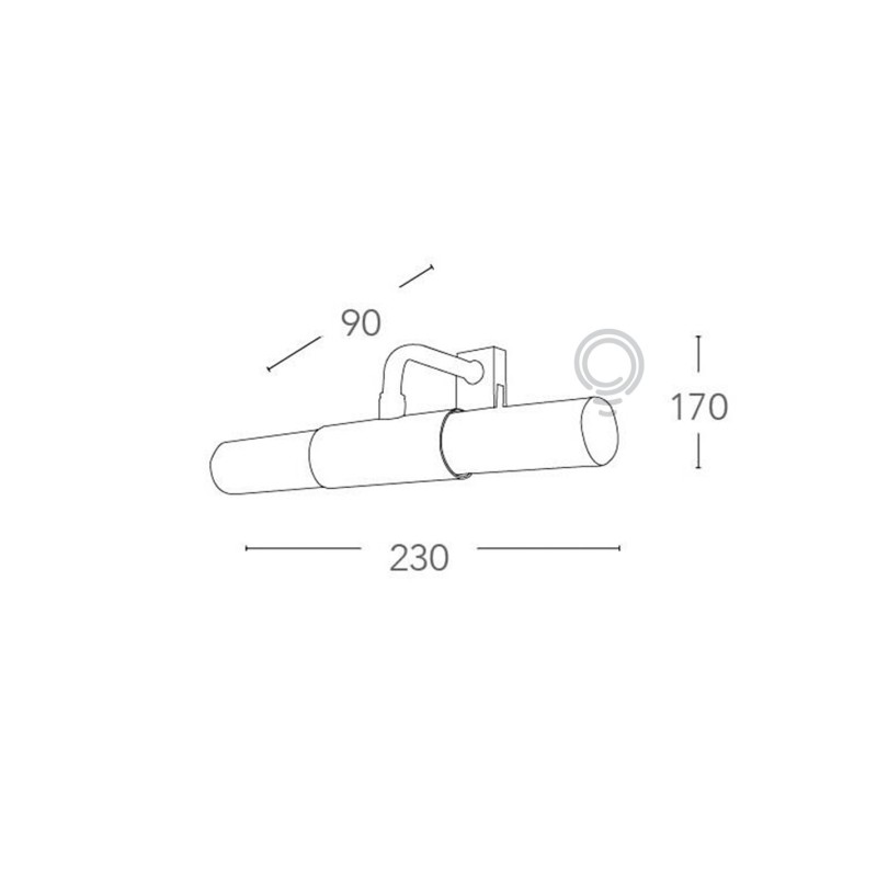 Applique specchio roby cromo 2xg9 ip23 23x9x17cm
