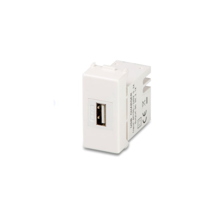 Presa elettrica alimentazione USB 5v 2.1a 1M bianco serie MIX Master 