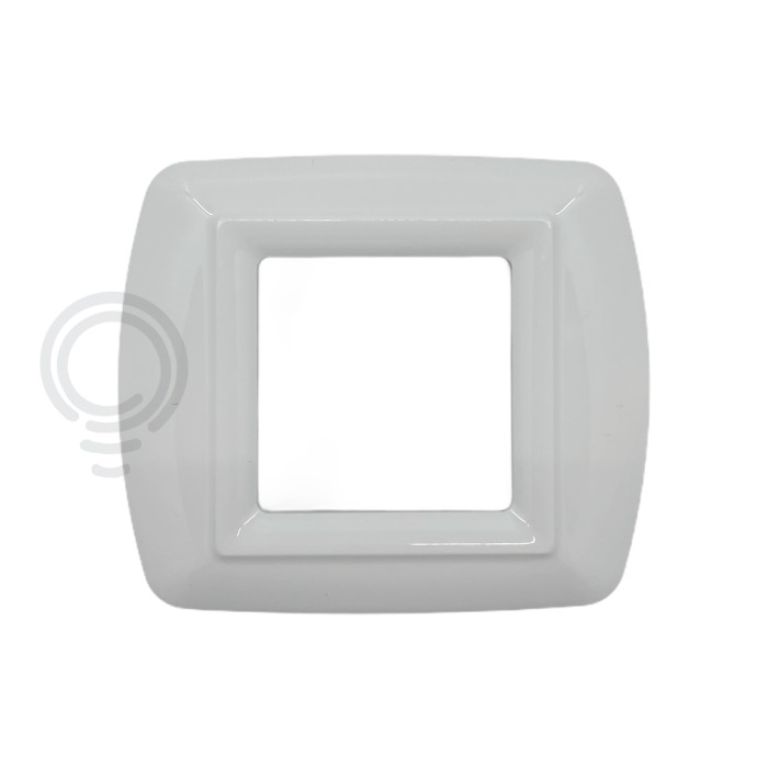 Placca life 2 posti bianco per living classic 2982ba elettrocanali 