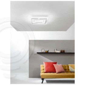 Plafoniera led ventilatore senza pale bianco 48w 5280lm cct 55x13 5cm  