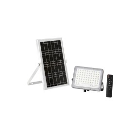 Proiettore 1800lm 4000k con pannello solare batteria 3.2v 15ah ip65 24 25x4 77x21 9cm