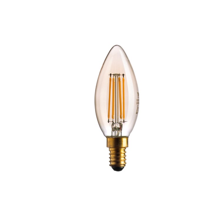 Lampada Led Vintage E14 forma oliva ambra 2500k 420lm 4.5w