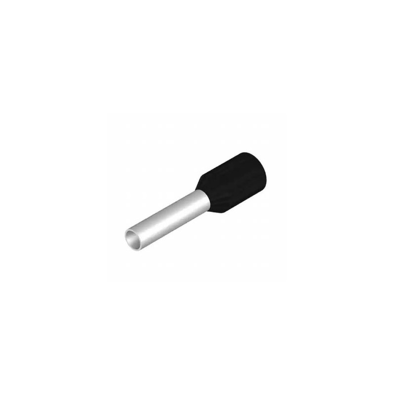Terminali bussolotto puntalini 1,5mm 500pz colore nero