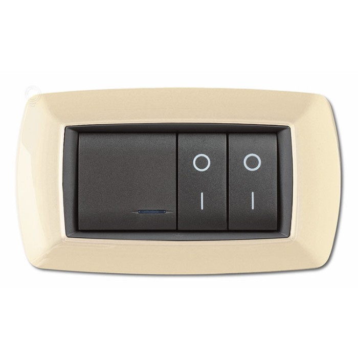 Placca life 4F avorio per living international Elettrocanali 