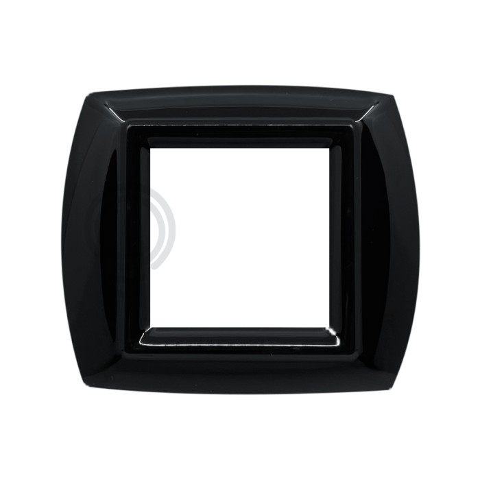 Placca life 2f nero lucido 2982n elettrocanali