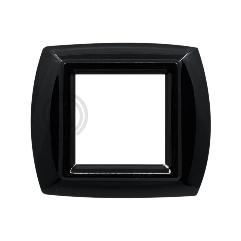 Placca life 2f nero lucido 2982n elettrocanali