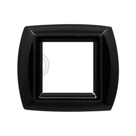Placca life 2f nero lucido 2982n elettrocanali