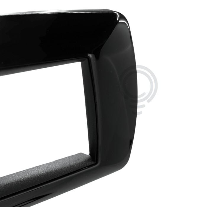 Placca life 2f nero lucido 2982n elettrocanali 2