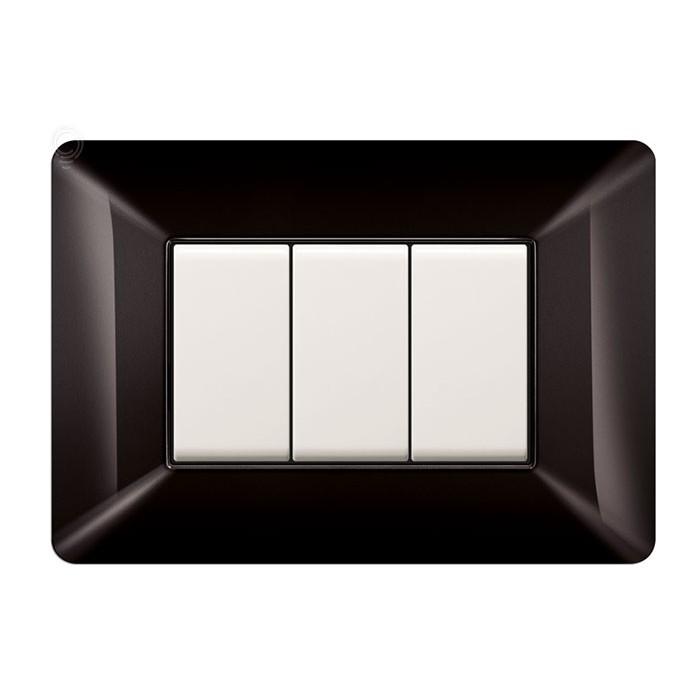 Placca coprinterruttore 6 moduli colore Nero SE9806N compatibile matix