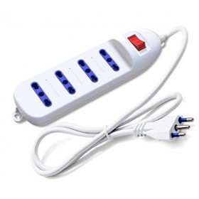 Electrical multiple socket white 4 poles bivalent 70470 master