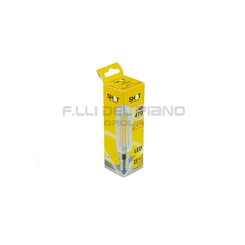 Lampadina a led tubolare e14 luce calda 4.5w - 40w kappa illuminazione