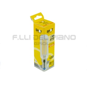 Lampadina a led tubolare e14 luce calda 4.5w - 40w kappa illuminazione