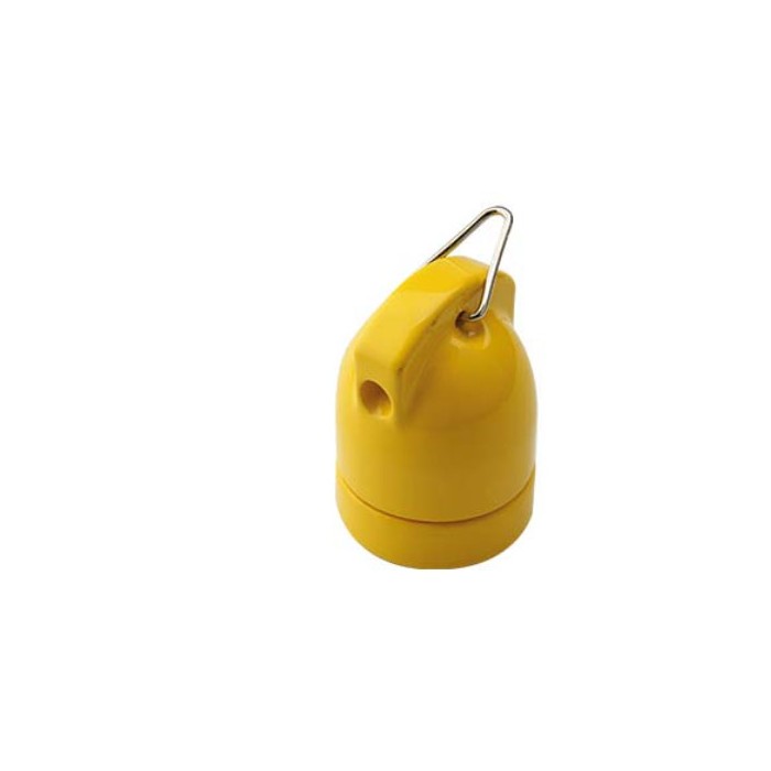 Portalampada ceramica Giallo e27 edison mm50 intemperie illuminazione 