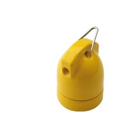 Portalampada ceramica Giallo e27 edison mm50 intemperie illuminazione 