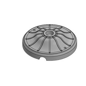 Rosone in pocellana bianco d.70x20mm 1 foro vintage illuminazione isol24