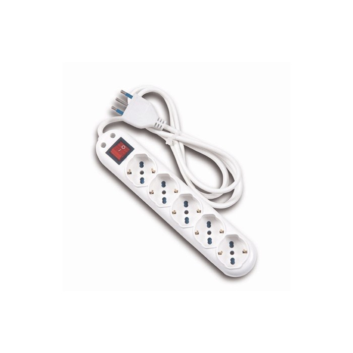 Electrical multiple socket 5 universal Schuko sockets...