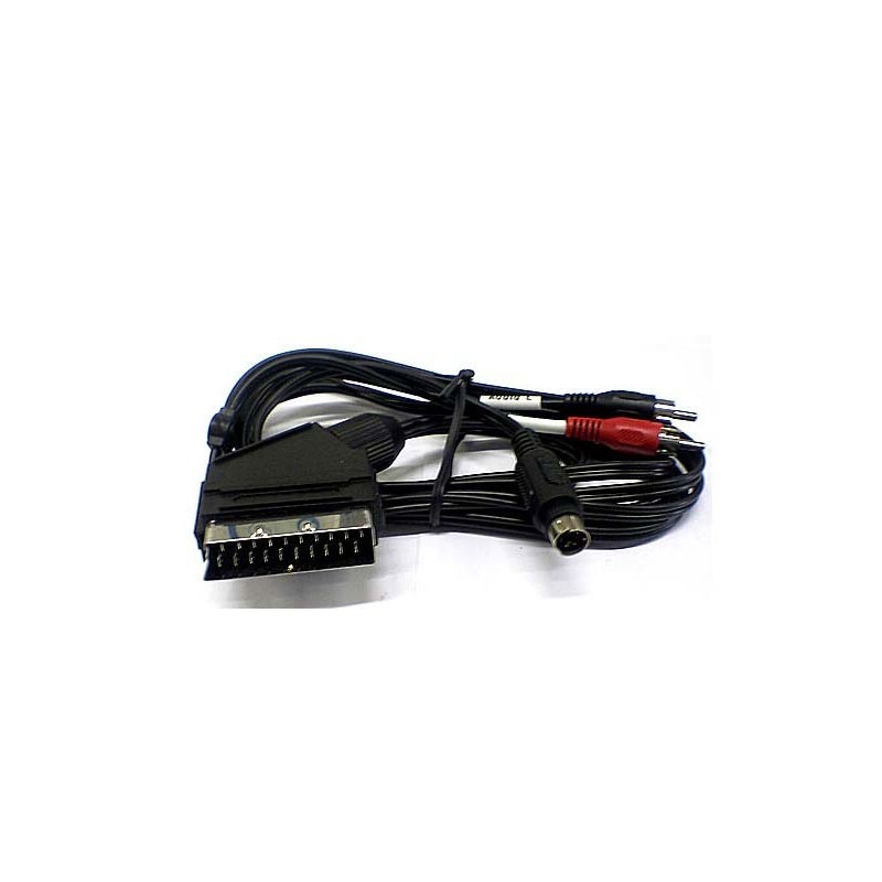 Cavo audio video scart rca 3mt vhs multimediale standard di connessione.