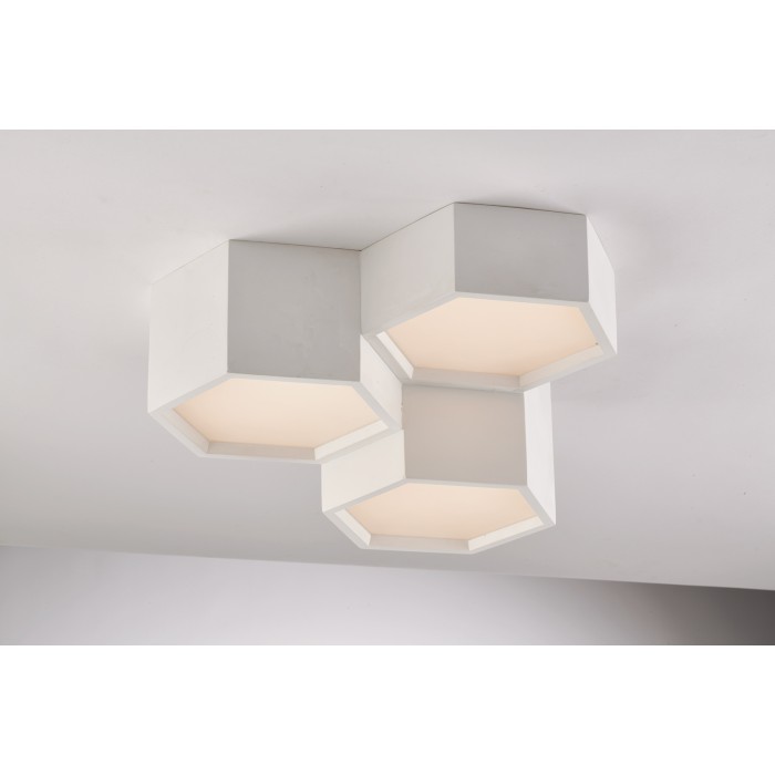 Plafoniera led vortex bianca 36w 3930lm cct 35x35x15cm 