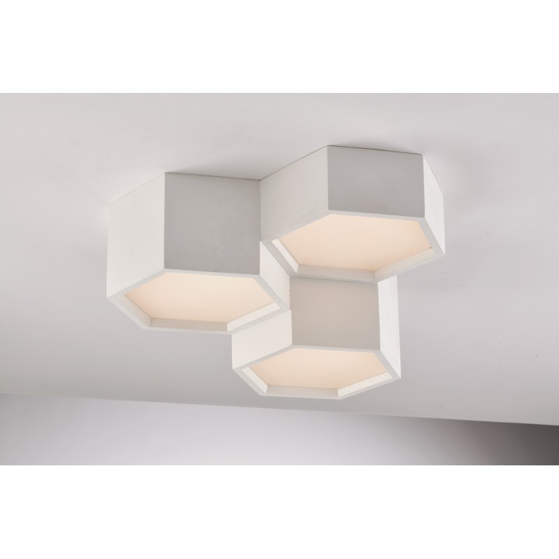 Plafoniera led vortex bianca 36w 3930lm cct 35x35x15cm 