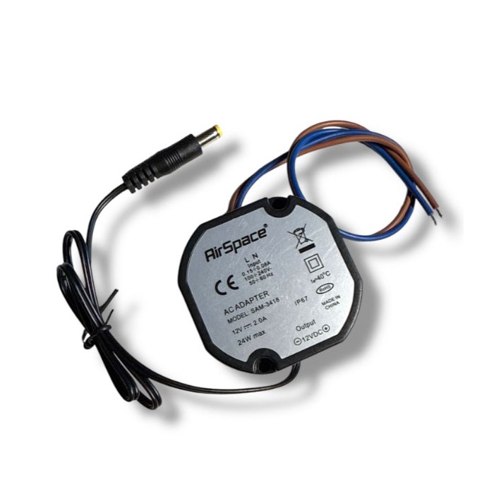 Alimentatore adatto per telecamere 100-240vac DC12V IP67 - 2A stabilizzato