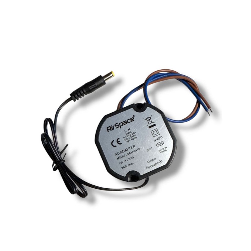 Alimentatore adatto per telecamere 100-240vac DC12V IP67 - 2A stabilizzato