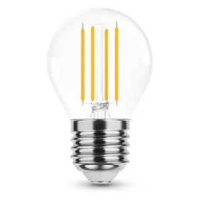 Lampada goccia led sfera piccola vetro trasparente 6.5w=60w 806lm 4000k